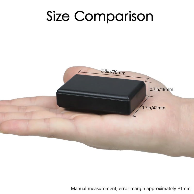 LeMotech Project Box, 5 Pieces ABS Electrical Box Small Junction Box for Electronics PCB Case,Electronic Hobby Box Black, Outside Size 2.8 x 1.7 x 0.7 inch (70x 42x 18 mm) - Image 5